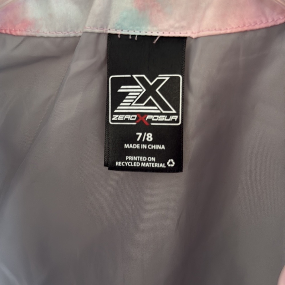 *LIKE NEW* ZeroXposur Girls 3-in-1 Systems Jacket- Pink/Gray/TyeDye - Size 7-8 - Picture 14 of 16